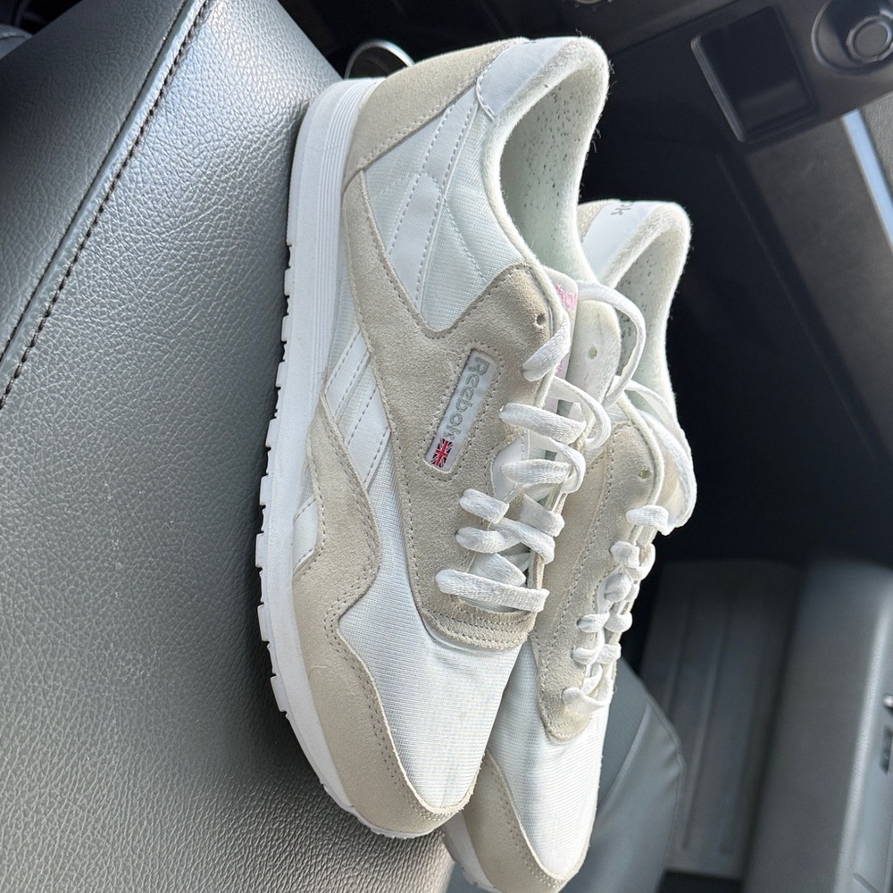 The beautiful Reebok Women's Sneakers - Cream and White Color Meticulously Cared